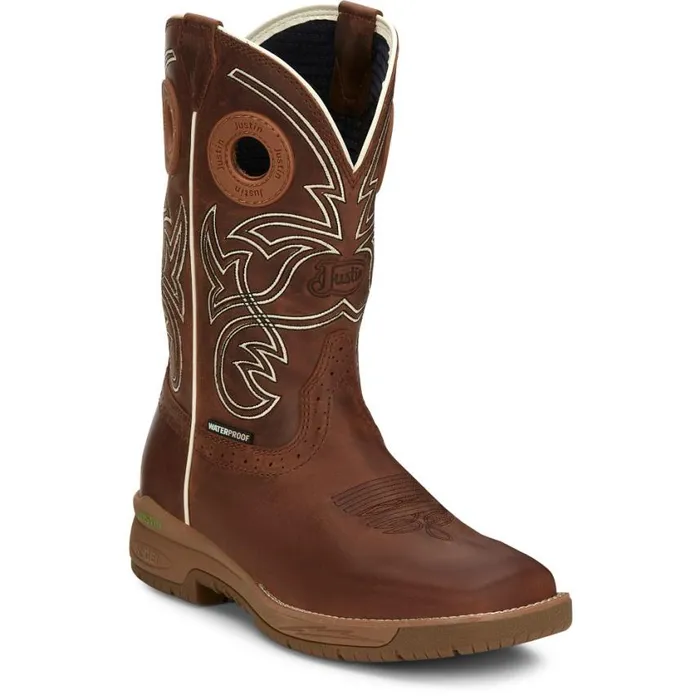 Work Men Justin Boots Nitread 11034 Waterproof Work Boot Spice Brown 040brown041