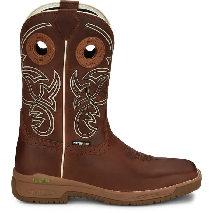 Work Men Justin Boots Nitread 11034 Waterproof Work Boot Spice Brown 040brown041