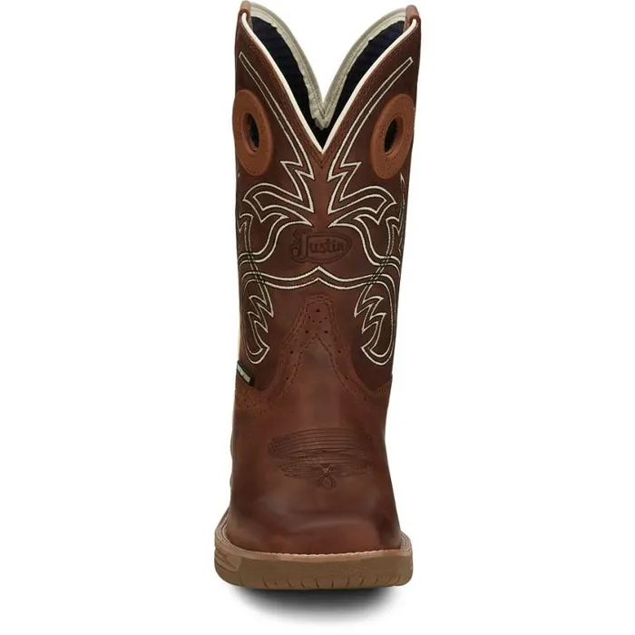Work Men Justin Boots Nitread 11034 Waterproof Work Boot Spice Brown 040brown041