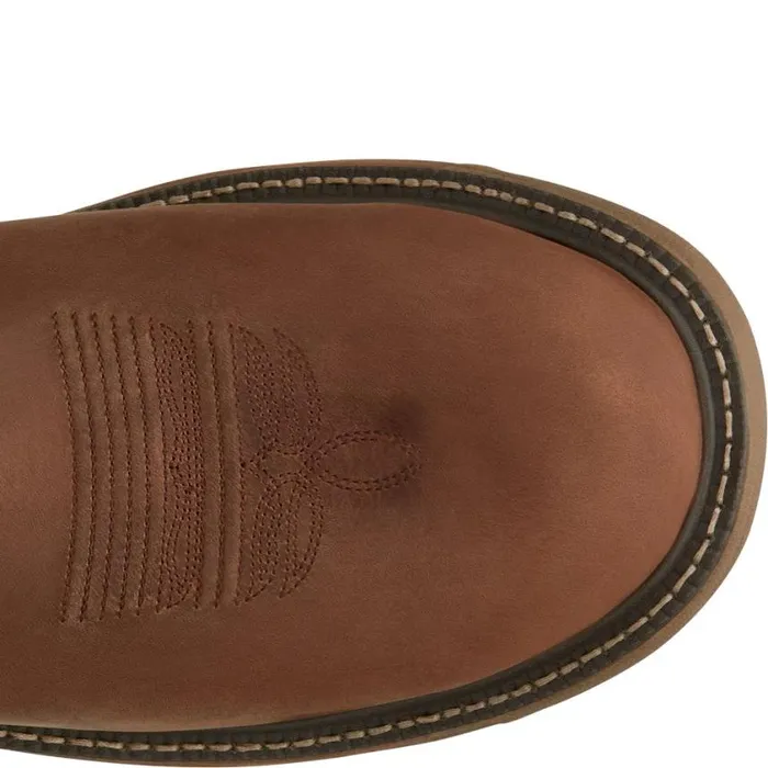 Work Men Justin Boots Rush 11034 Waterproof Work Boot Brown