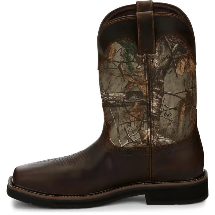 Work Men Justin Boots Trekker 11034 Composite Toe Waterproof Work Boot Chocolate Brown 040brown041