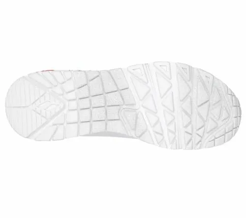 X JGoldcrown Uno 8211 Spread The Love White Red Pink Women SKECHERS Lace Up