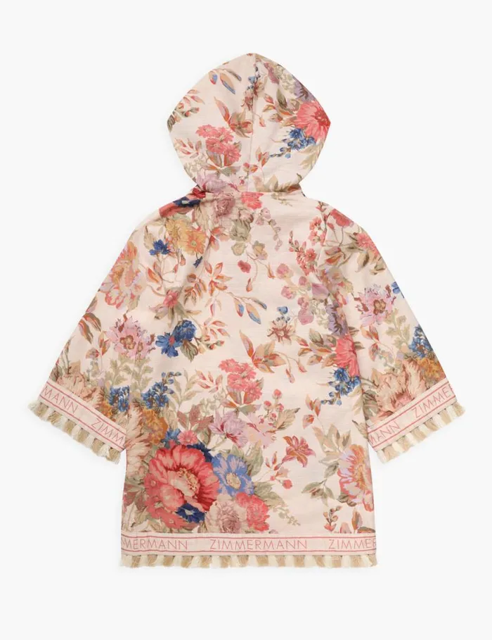 Zimmermann Clothing August Coverup Cream Floral 8211 Kids