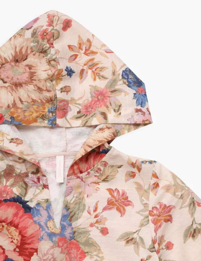 Zimmermann Clothing August Coverup Cream Floral 8211 Kids
