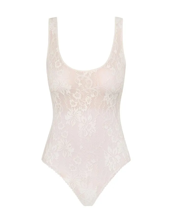 Zimmermann Clothing Lace Scoop Bodysuit Cream 8211 Women