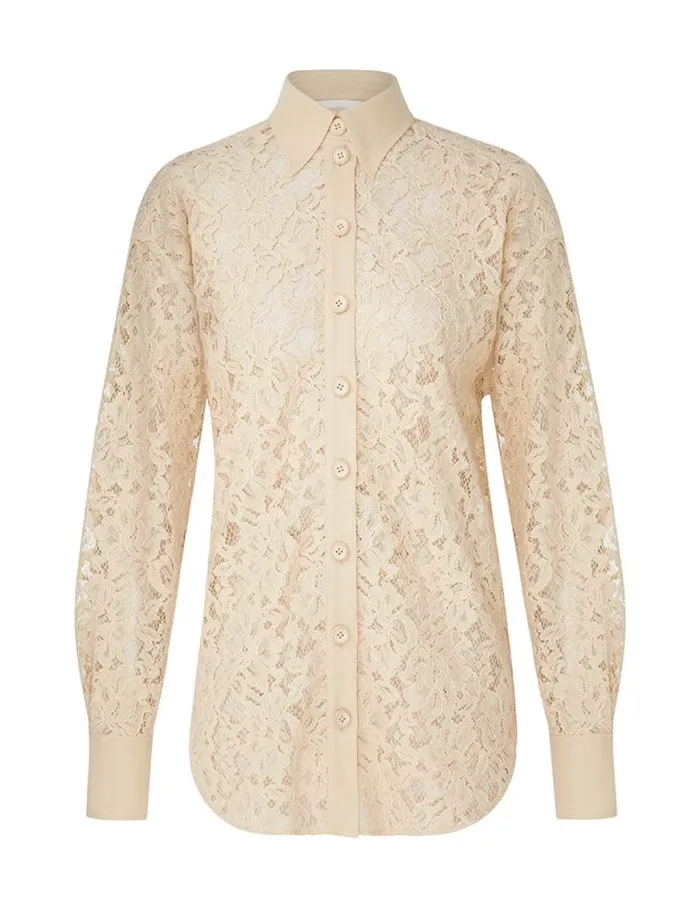 Zimmermann Clothing Natura Lace Shirt Tea 8211 Women