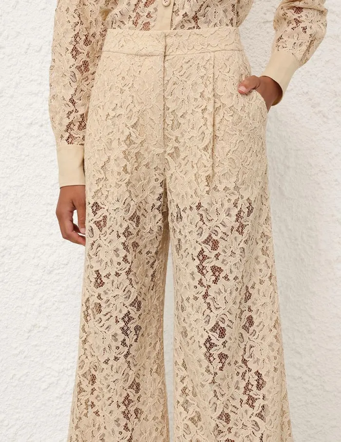Zimmermann Clothing Natura Lace Shirt Tea 8211 Women