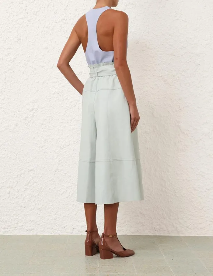 Zimmermann Clothing Natura Leather Tank Lilac Blue 8211 Women
