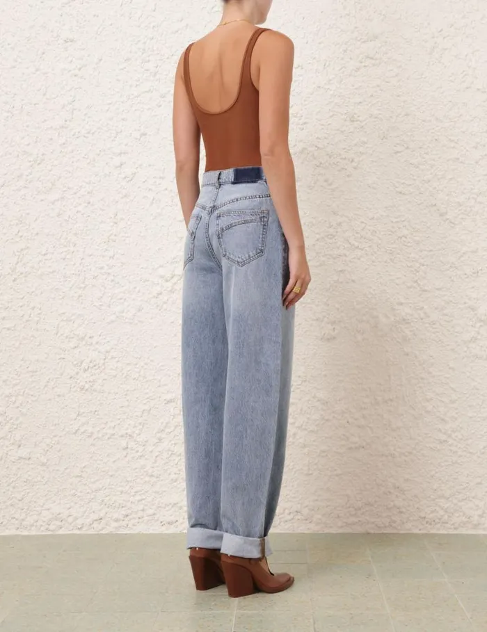 Zimmermann Clothing Natura Oversize Barrel Jean Sea Spray 8211 Women