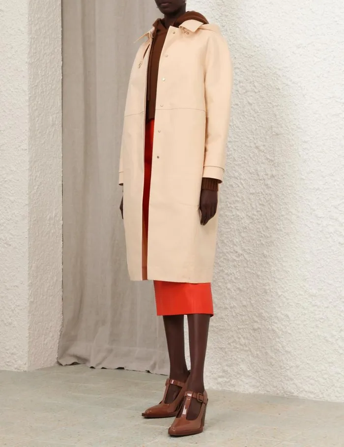 Zimmermann Clothing Tranquillity Poplin Crombie Peach 8211 Women