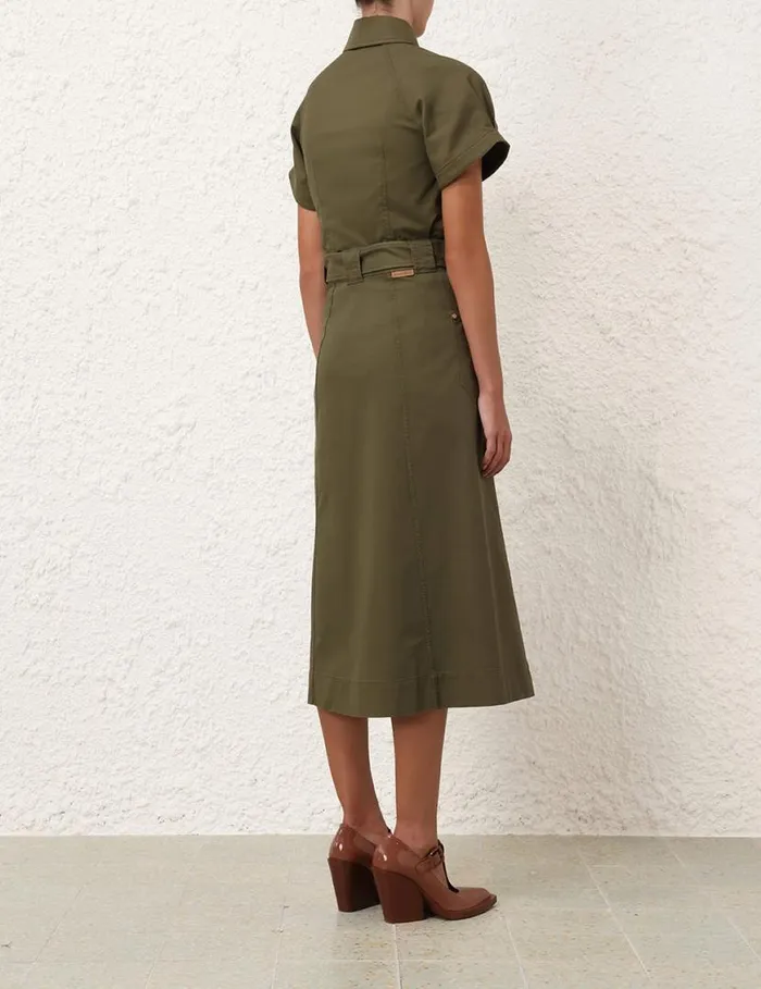 Zimmermann Denim Denim Wrap Skirt Olive 8211 Women
