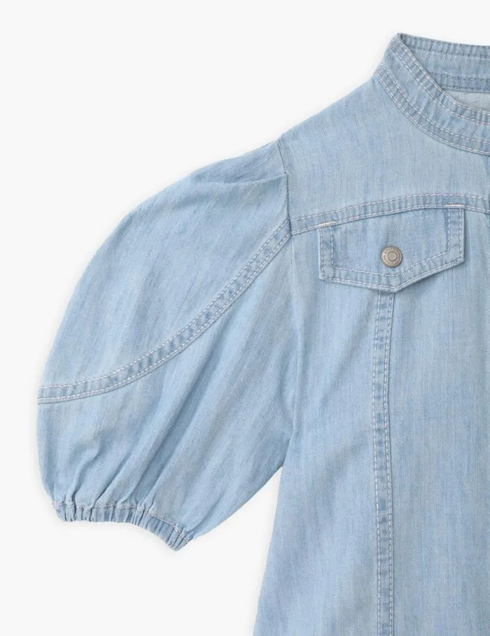 Zimmermann Denim Waverly Utility Denim Top Blueberry 8211 Kids