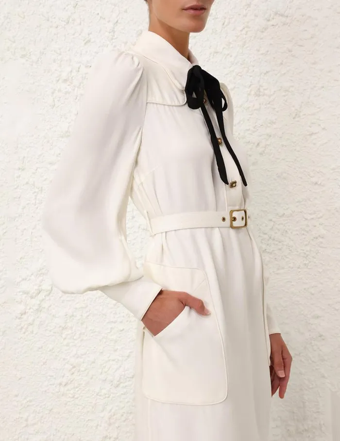 Zimmermann Dresses Collared Swing Dress Cream 8211 Women