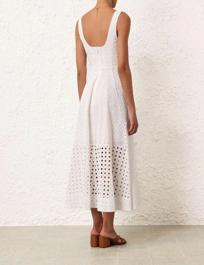 Zimmermann Dresses Matchmaker Anglaise Midi Ivory 8211 Women