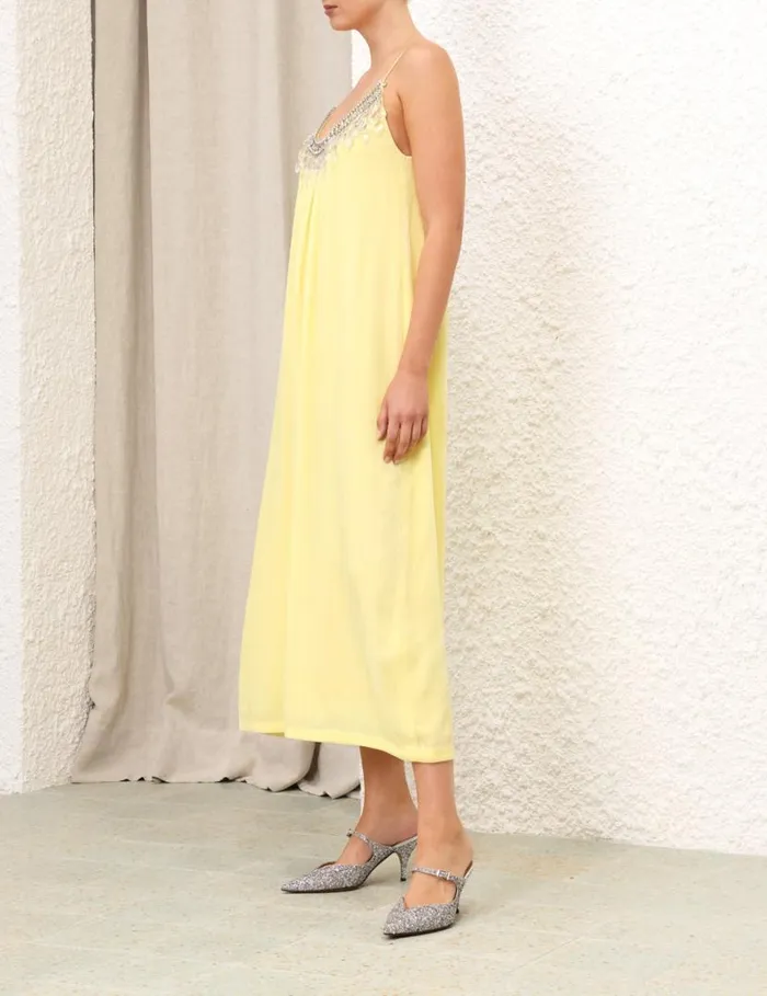 Zimmermann Dresses Matchmaker Diamante Slip Dress Lemon 8211 Women