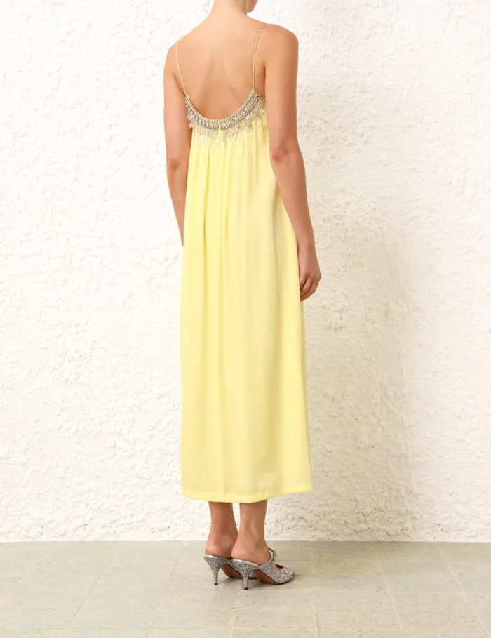 Zimmermann Dresses Matchmaker Diamante Slip Dress Lemon 8211 Women