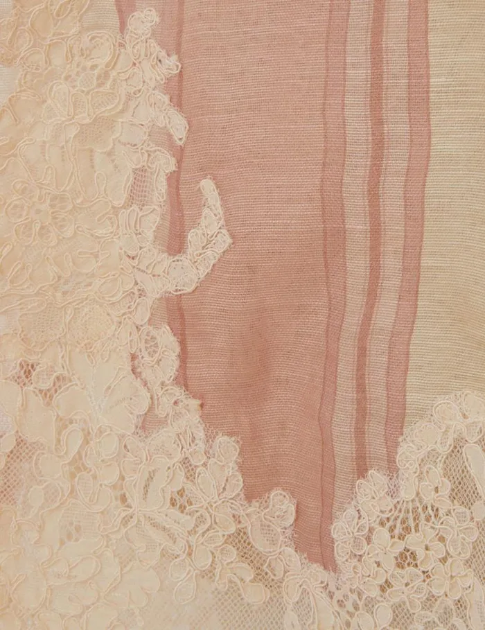 Zimmermann Dresses Natura Lace Edge Tie Mini Pinkcream Stripe 8211 Women