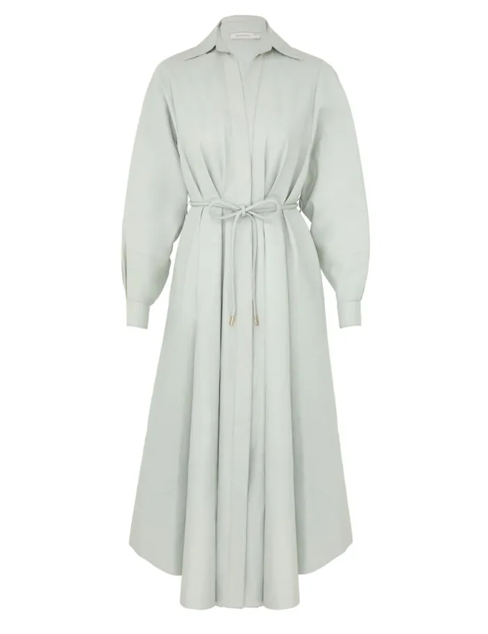 Zimmermann Dresses Natura Leather Tuck Dress Mint 8211 Women