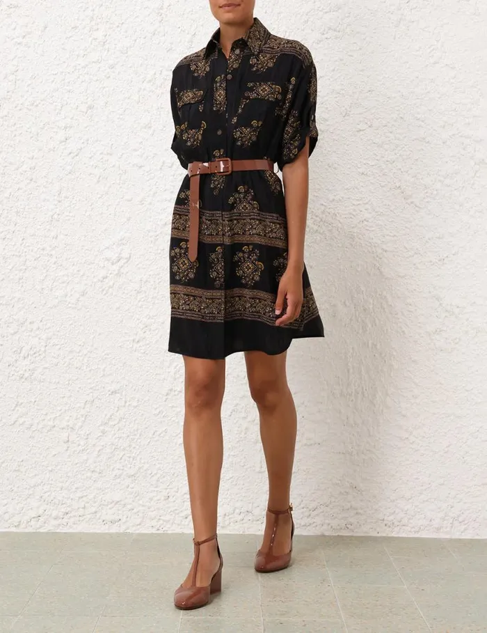 Zimmermann Dresses Utility Short Dress Utility Dot Black 8211 Women