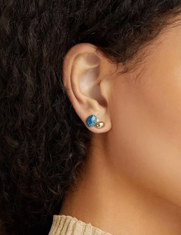 Zimmermann Earrings Austral Collage Studs Goldgreen 8211 Women