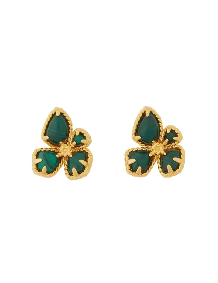 Zimmermann Earrings Zimmermann Bloom Studs Goldmalachite 8211 Women