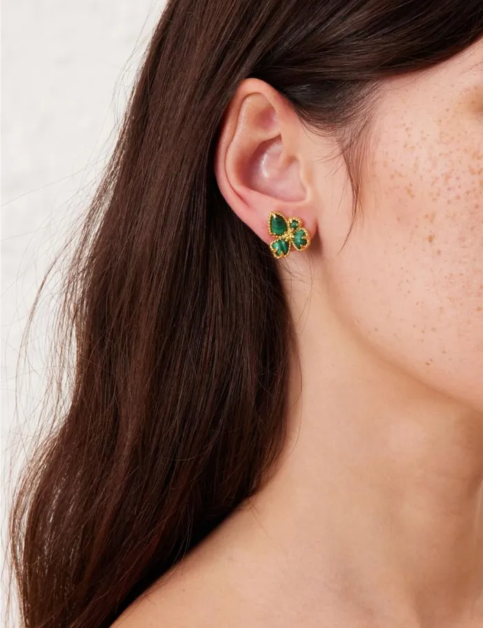 Zimmermann Earrings Zimmermann Bloom Studs Goldmalachite 8211 Women