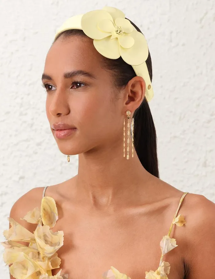 Zimmermann Hair Accessories Orchid Patent Headband Lemondrop 8211 Women