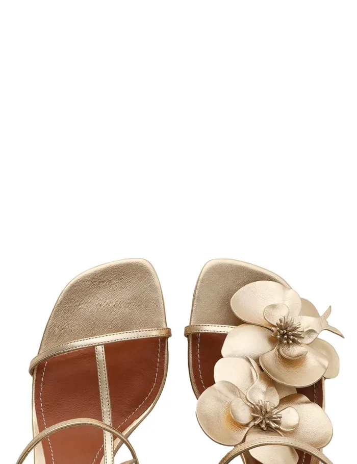 Zimmermann Heeled Sandals Zimmermann Orchid Sandal 85 Gold 8211 Women