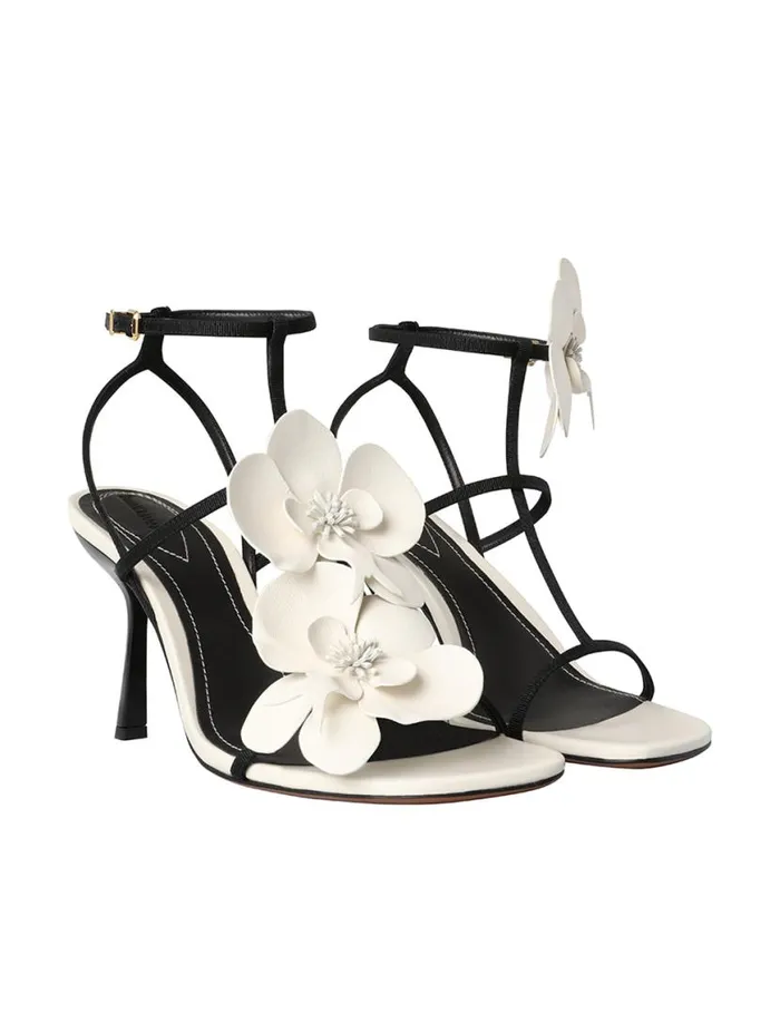 Zimmermann Heeled Sandals Zimmermann Orchid Sandal 85 Macadamia 8211 Women