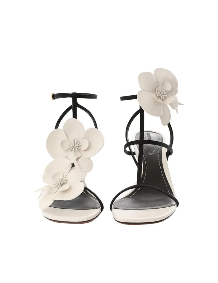 Zimmermann Heeled Sandals Zimmermann Orchid Sandal 85 Macadamia 8211 Women