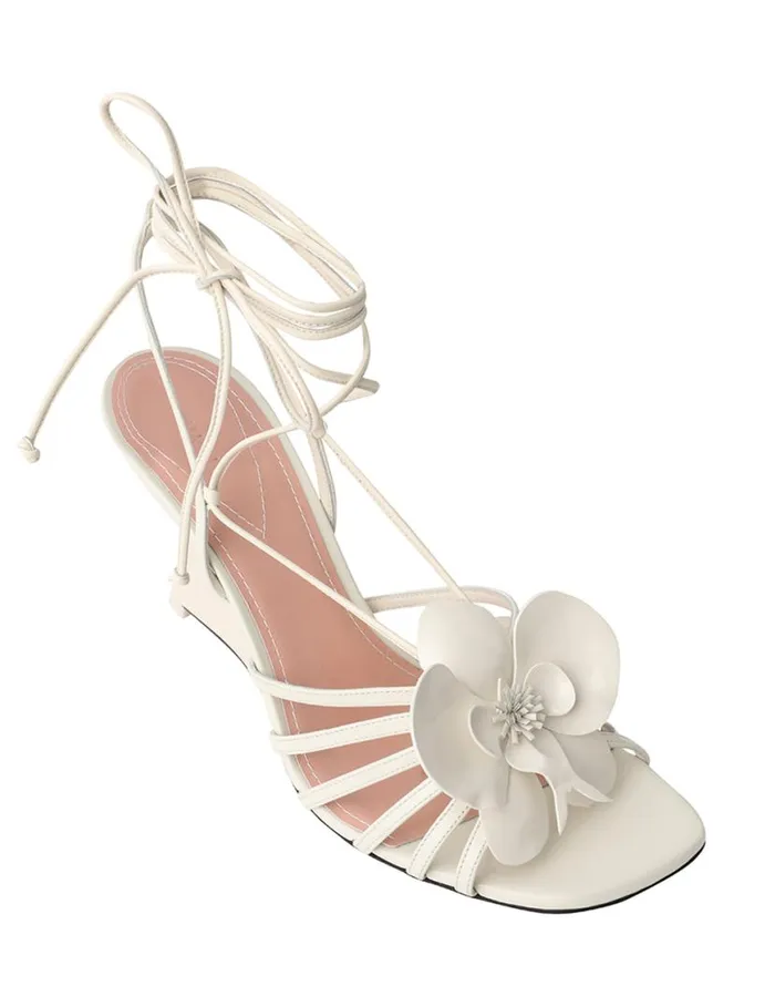 Zimmermann Heeled Sandals Zimmermann Orchid Wedge 85 Macadamia 8211 Women