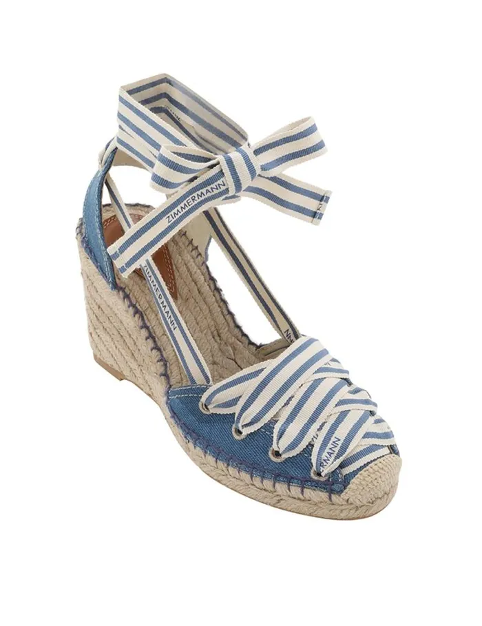Zimmermann Heeled Sandals Zimmermann Sol Espadrille 95 Denim 8211 Women
