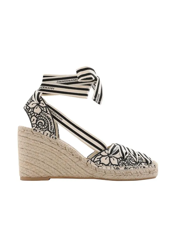 Zimmermann Heeled Sandals Zimmermann Sol Espadrille 95 Onyx 8211 Women