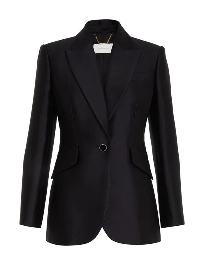 Zimmermann Jackets and Coats Natura Fitted Jacket Black 8211 Women