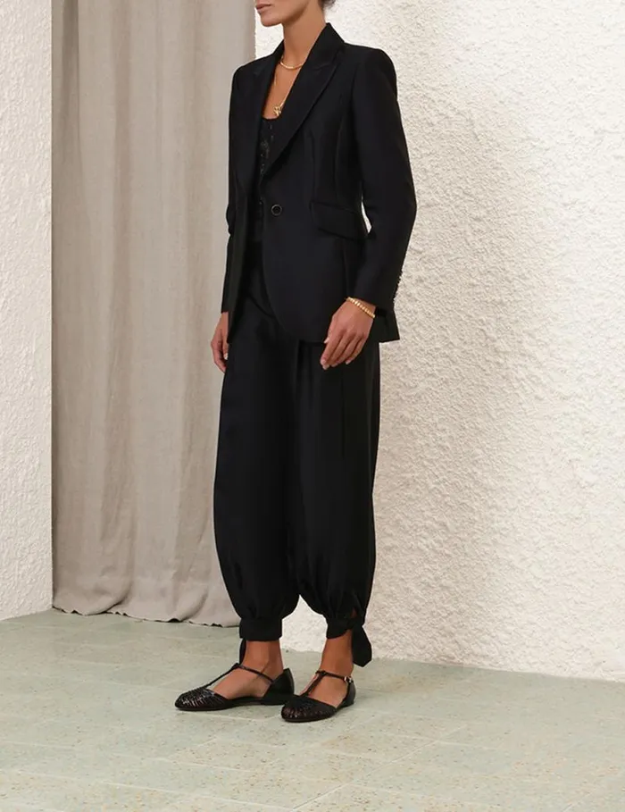 Zimmermann Jackets and Coats Natura Fitted Jacket Black 8211 Women
