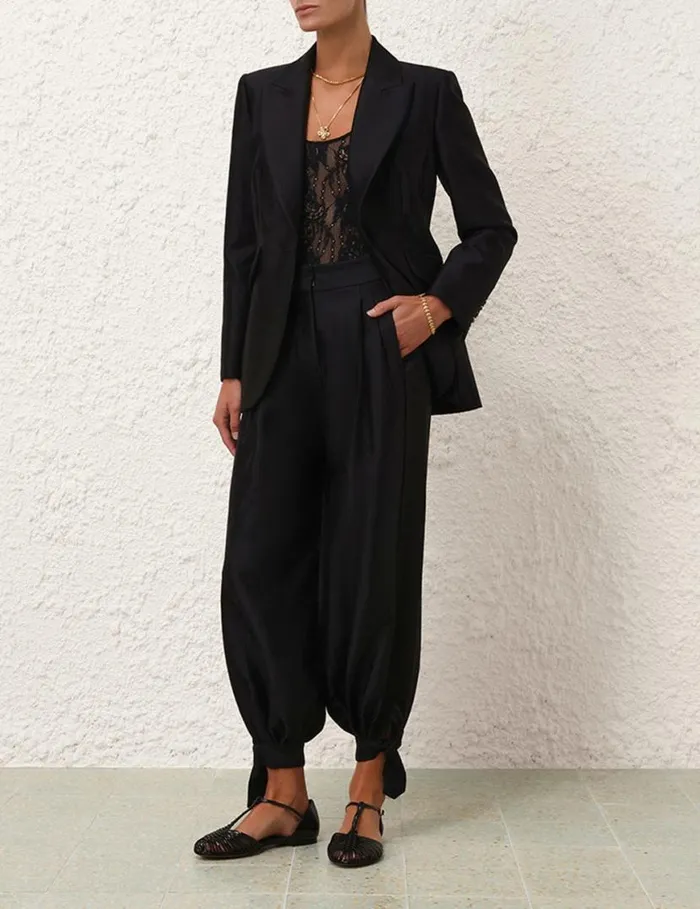 Zimmermann Jackets and Coats Natura Fitted Jacket Black 8211 Women