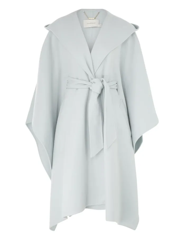 Zimmermann Jackets and Coats Natura Hooded Wool Cape Mint 8211 Women
