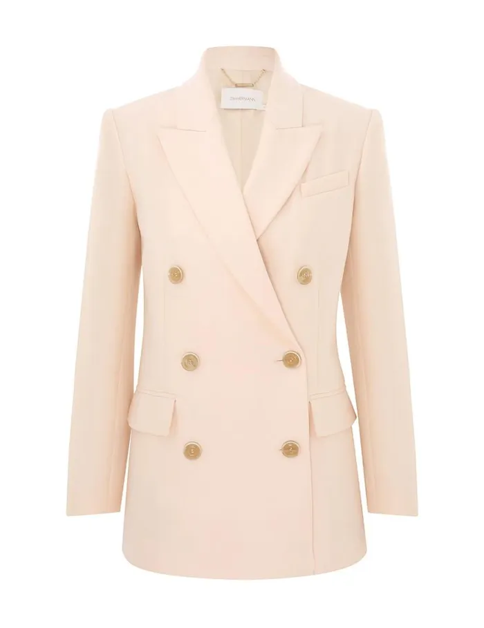 Zimmermann Jackets and Coats Natura Long Line Jacket Macadamia 8211 Women