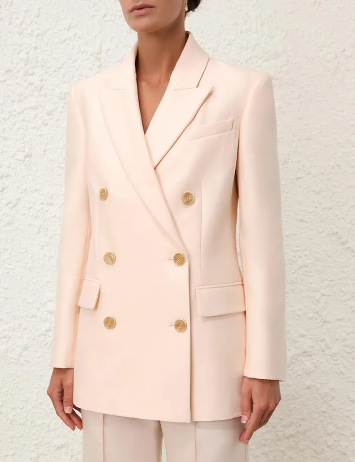 Zimmermann Jackets and Coats Natura Long Line Jacket Macadamia 8211 Women