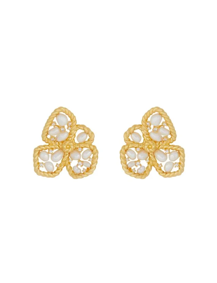 Zimmermann Jewellery Zimmermann Bloom Large Studs Goldpearl 8211 Women