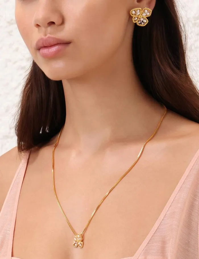 Zimmermann Jewellery Zimmermann Bloom Large Studs Goldpearl 8211 Women
