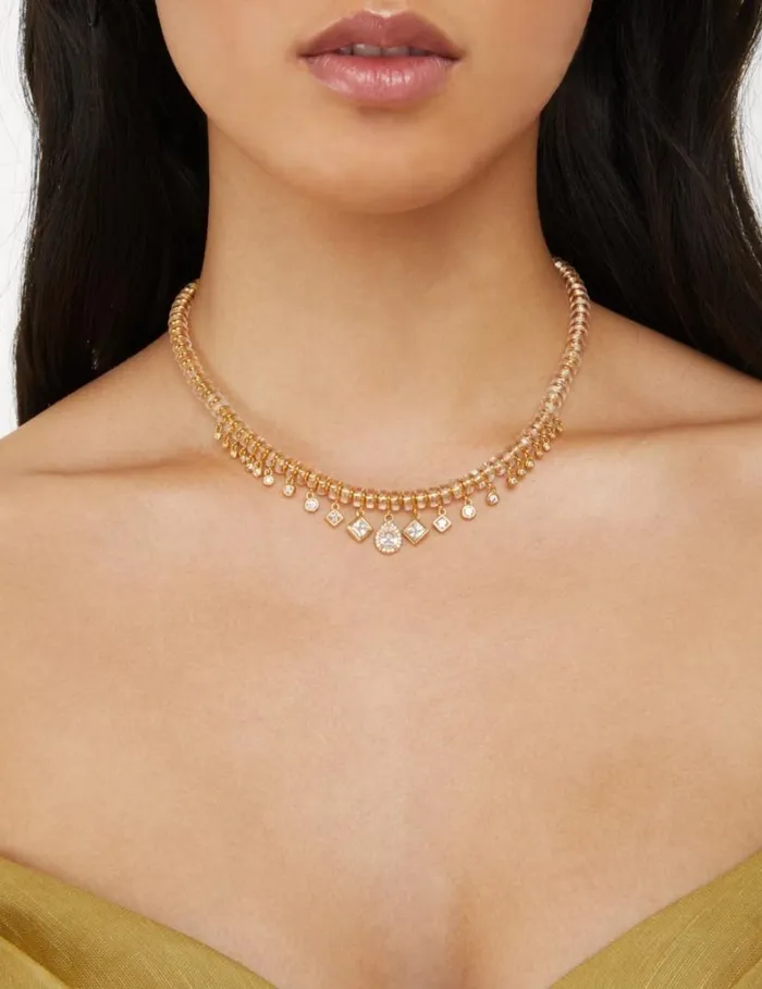 Zimmermann Necklaces Crystal Beads Necklace Goldtransparent Quartz 8211 Women