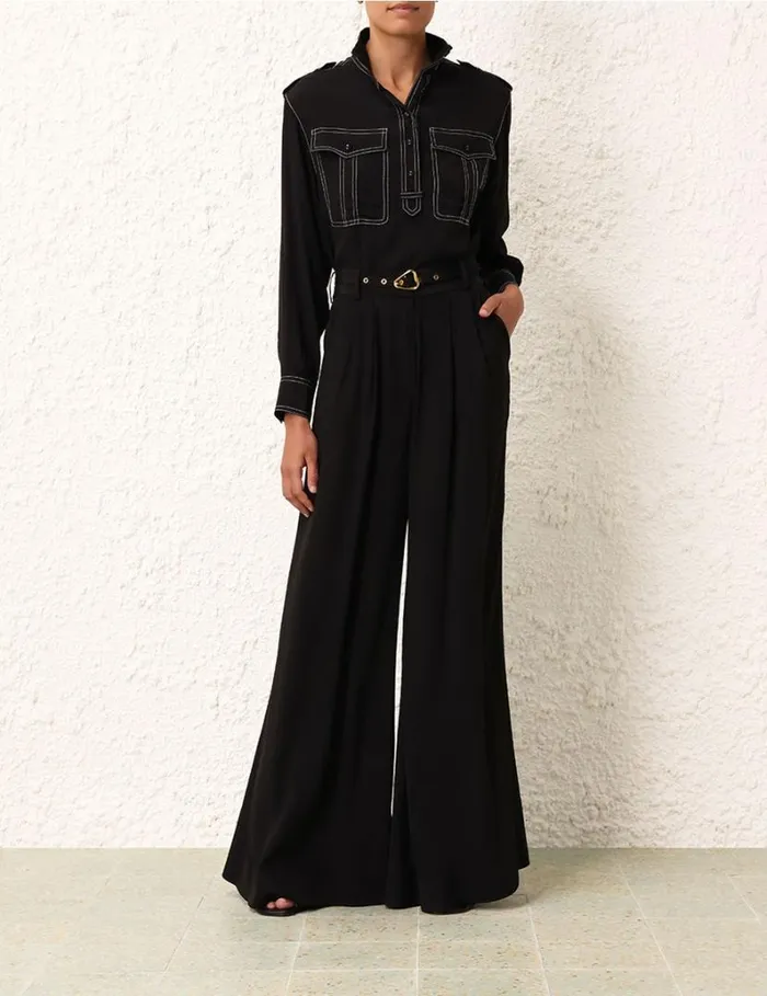 Zimmermann Shorts and Pants Double Tuck Pant Black 8211 Women