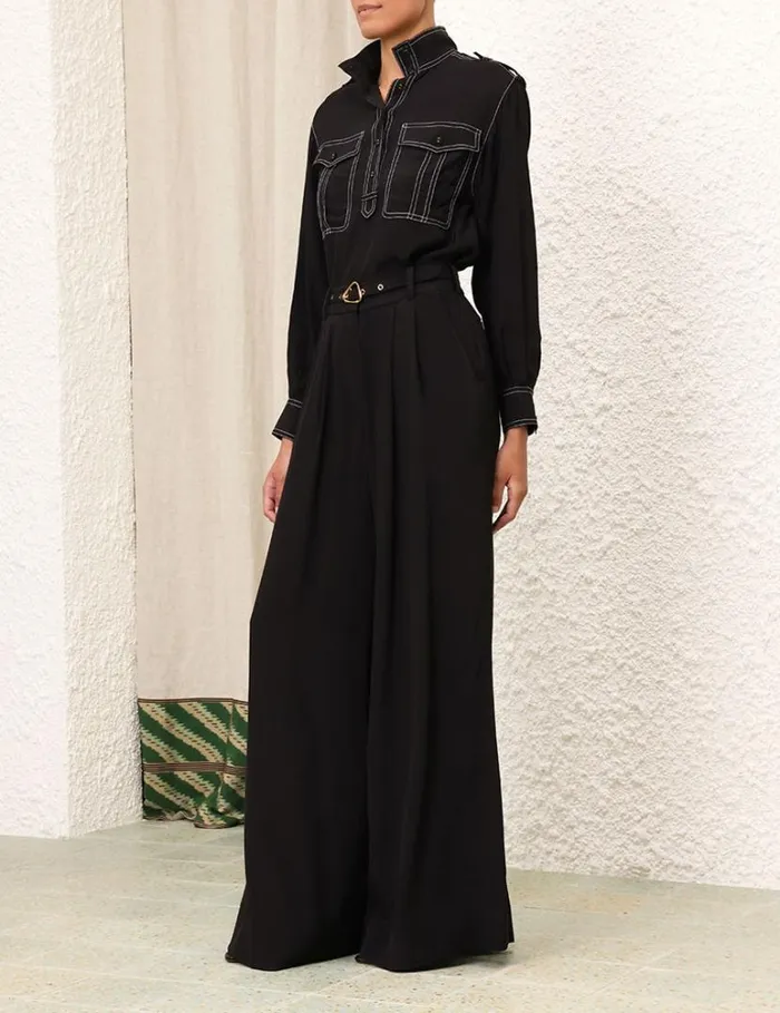 Zimmermann Shorts and Pants Double Tuck Pant Black 8211 Women