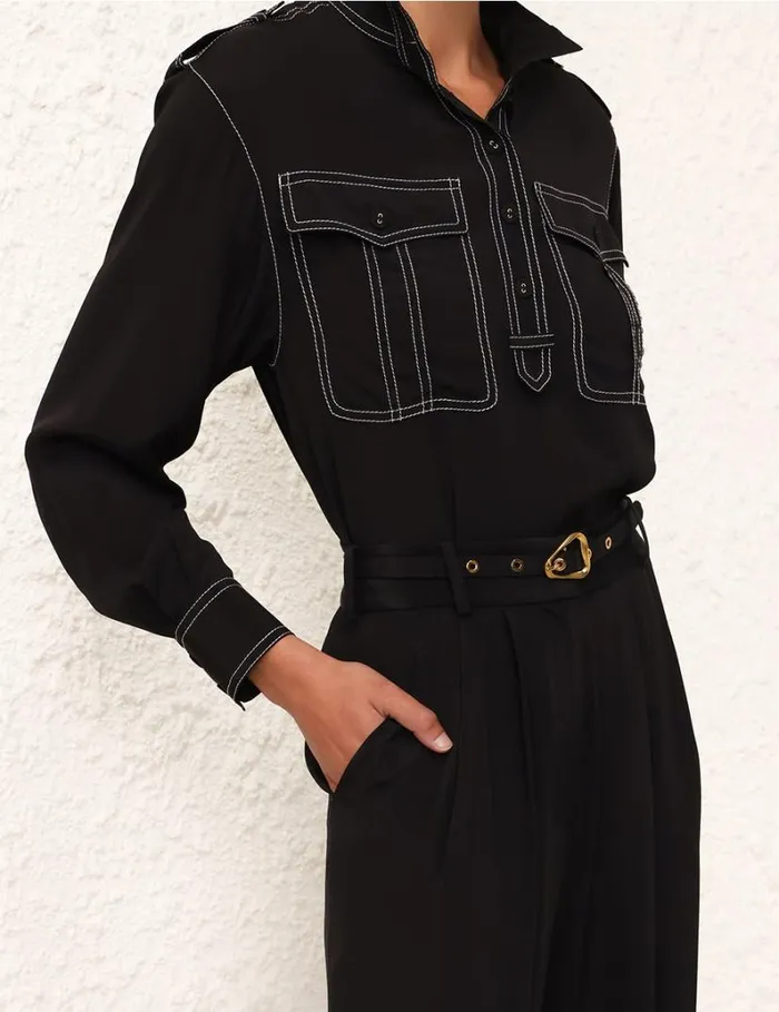 Zimmermann Shorts and Pants Double Tuck Pant Black 8211 Women