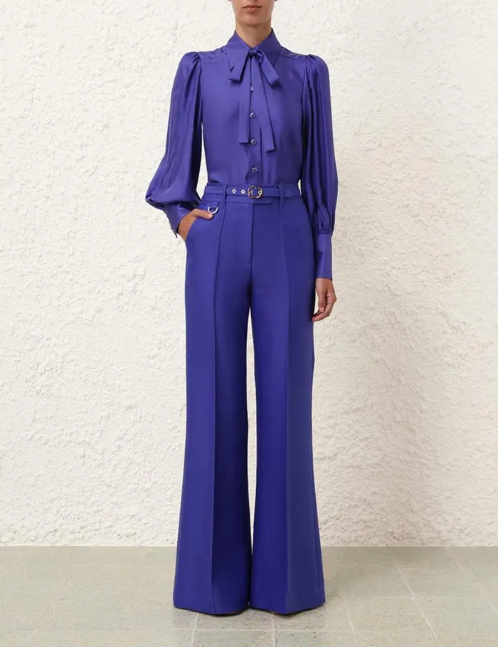Zimmermann Shorts and Pants Natura Flare Leg Pant Lapis 8211 Women