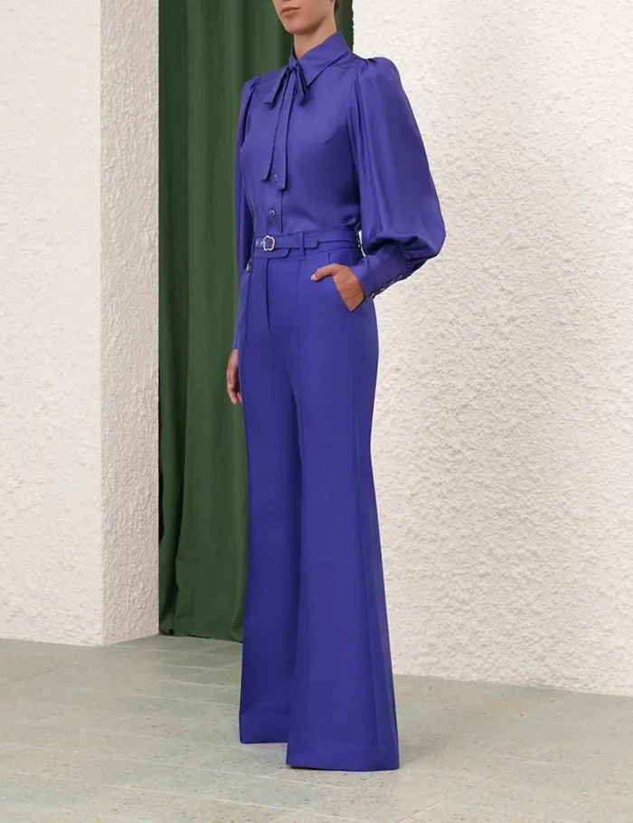 Zimmermann Shorts and Pants Natura Flare Leg Pant Lapis 8211 Women