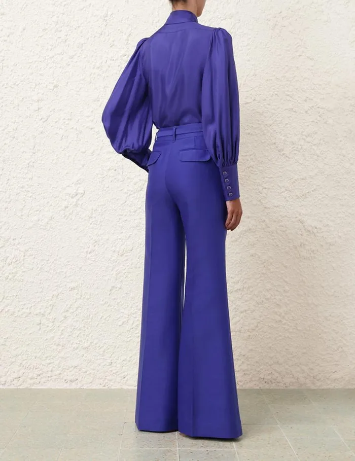 Zimmermann Shorts and Pants Natura Flare Leg Pant Lapis 8211 Women