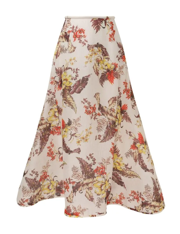 Zimmermann Skirts Matchmaker Floral Flare Skirt Ivory Tropical Floral 8211 Women Zimmermann Skirts Matchmaker Floral Flare Skirt Ivory Tropical Floral 8211 Women