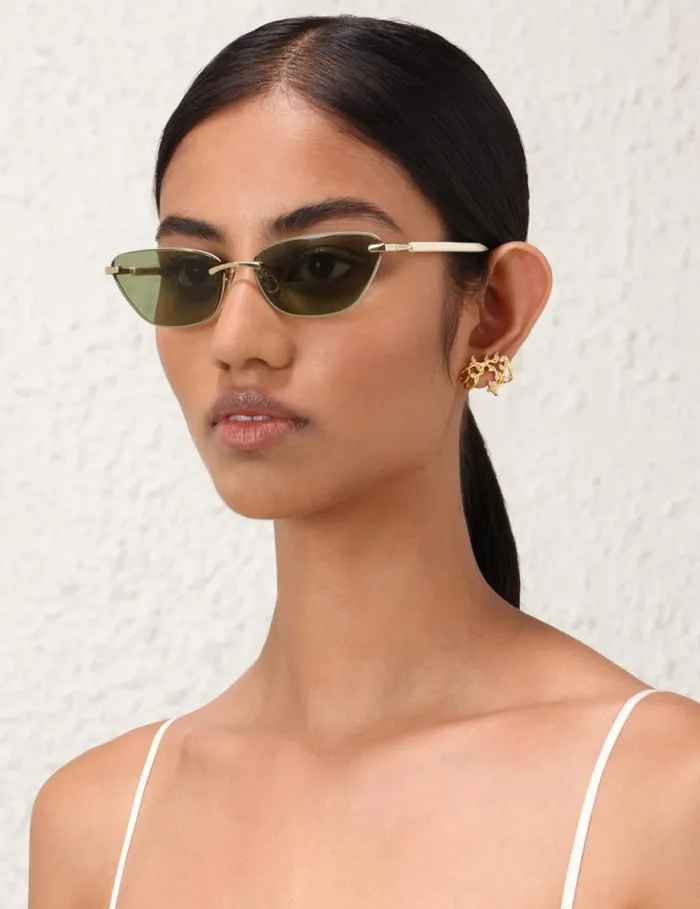 Zimmermann Sunglasses Zimmermann Celeste Cat Eye Bottle Green 8211 Women